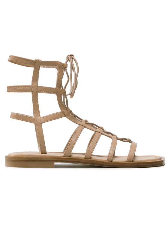 Stuart Weitzman Босоніжки Stuart Weitzman Kora Lace-Up S0982 Бежевий
