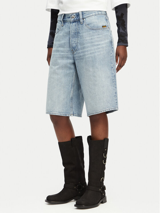 G-STAR G-Star Raw Τζιν σορτσάκια Clean Edge D28383-E352 Ανοιχτό μπλε Wide Fit