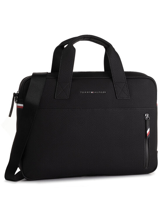 Tommy Hilfiger Nešiojamo kompiuterio krepšys Tommy Hilfiger Essential Computer Bag AM0AM05226 Juoda