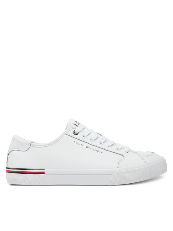 Tommy Hilfiger Tenisówki Tommy Hilfiger Core Corporate Vulc Leather FM0FM05399 Biały