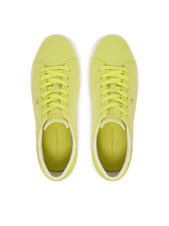 Tommy Hilfiger Kedai Tommy Hilfiger Th Low Profile Vulc Canvas FW0FW09102 Geltona