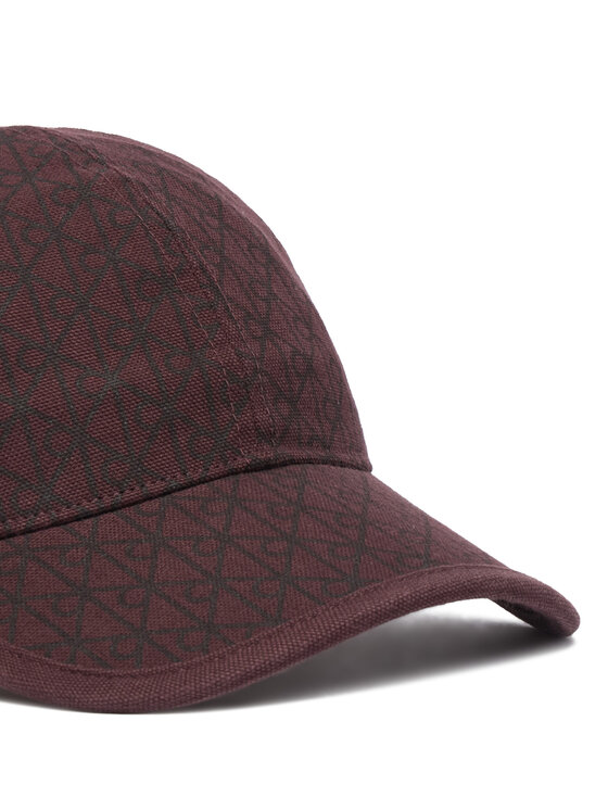 Calvin Klein Kepurė su snapeliu Calvin Klein Emblem Print W Leather Patch Cap LV04F5036G Vyšninė