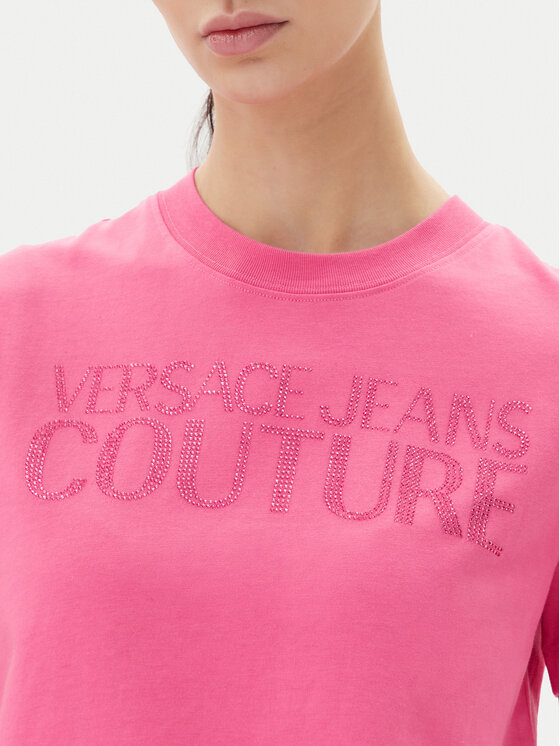 Versace Jeans Couture Versace Jeans Couture Majica 78HAHS04 Roza Regular Fit