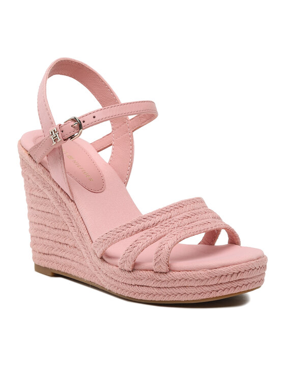 Tommy Hilfiger Espadrile Tommy Hilfiger Essential Wedge Sandal FW0FW07159 Ružičasta
