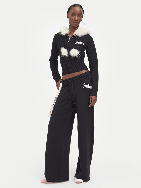 Juicy Couture Juicy Couture Pantaloni in maglia JCWBJ226310 Nero Relaxed Fit