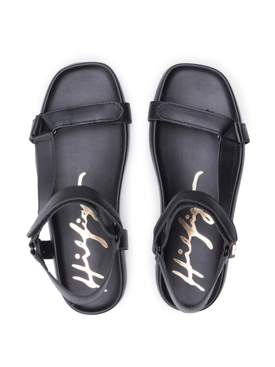 Tommy Hilfiger Sandales Tommy Hilfiger Th Interlock Flat Sandal FW0FW05623 Melns