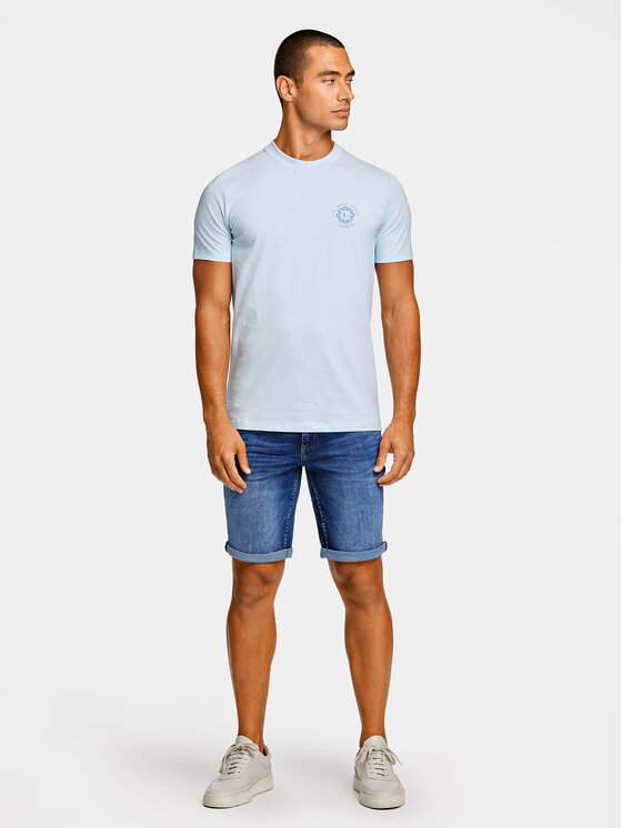 Lindbergh Lindbergh T-shirt 30-400267 Svijetloplava Relaxed Fit