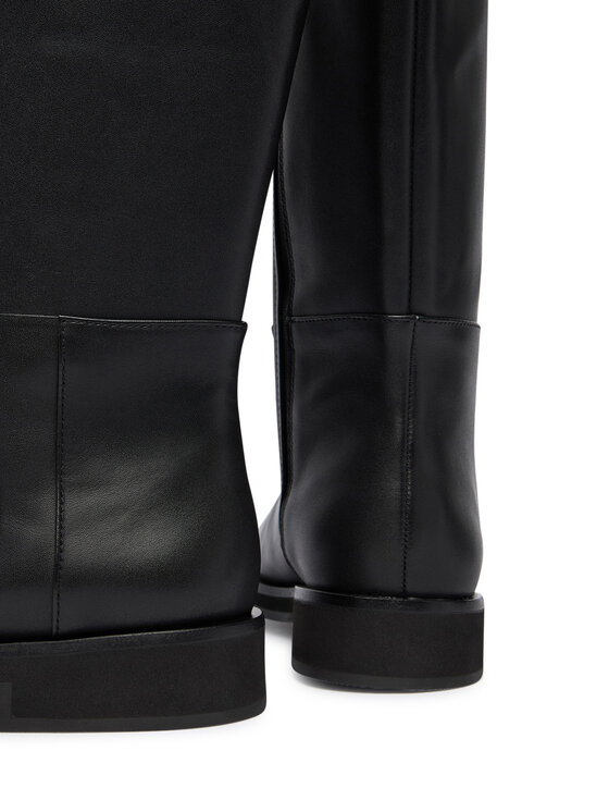 Calvin Klein Kozačky Calvin Klein Formal Utk Boot Lth HW0HW02599 Černá