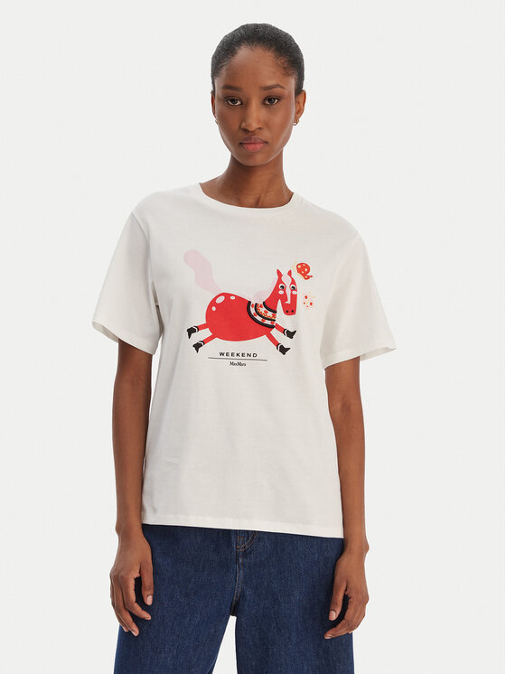 Weekend Max Mara Weekend Max Mara Camiseta West 2615971041 Blanco Regular Fit