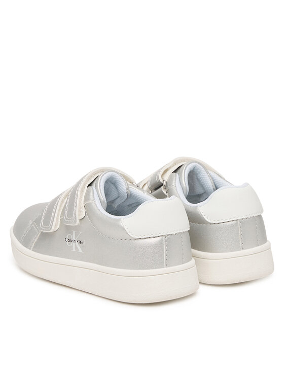 Calvin Klein Сникърси Calvin Klein Low Cut Velcro V1A9-83205-0376 M Сребрист