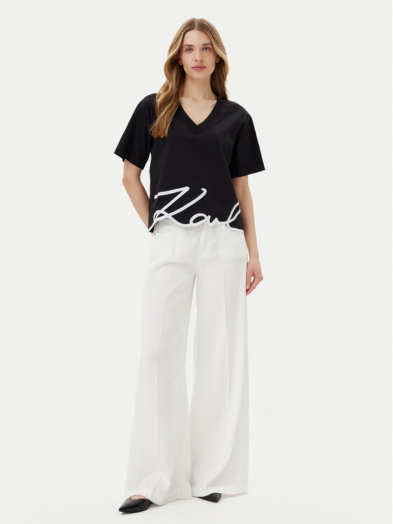 KARL LAGERFELD KARL LAGERFELD T-shirt A2W17104 Nero Relaxed Fit