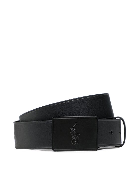 Polo Ralph Lauren Чоловічий ремінь Polo Ralph Lauren 36mm Pp Plaque Belt 405691693005 Чорний