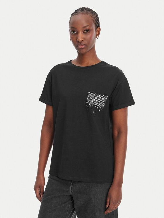 Liu Jo Liu Jo Camiseta WA6372 JS923 Negro Regular Fit