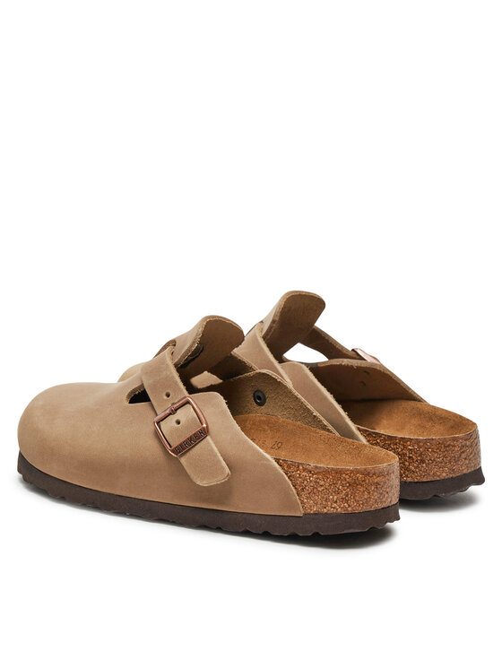 Birkenstock Nazouváky Birkenstock Boston zamsz 1019484 Hnědá