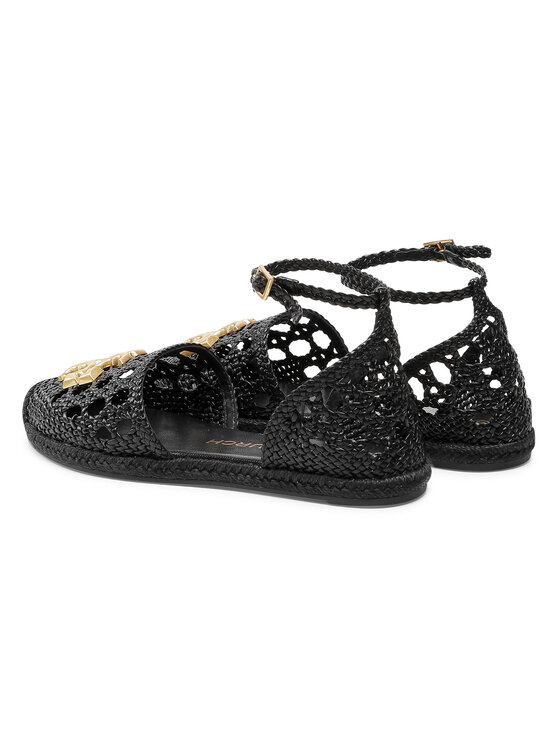 Tory Burch Alpargatas Tory Burch Eleanor Woven D'Orsay Flat 81030 Negro