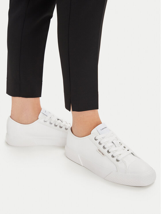 Calvin Klein Tornacipő Calvin Klein Vulc Lace Up Low Lth HW0HW03077 Fehér