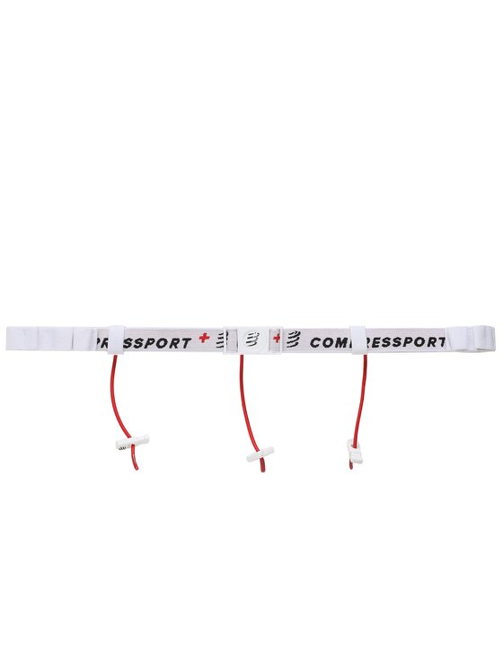 Compressport Športový pás Compressport Race Belt CU00013B Biela