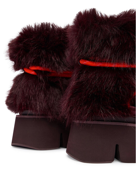 United Nude Śniegowce United Nude Stomper Fur Boot 11048993120 Bordowy