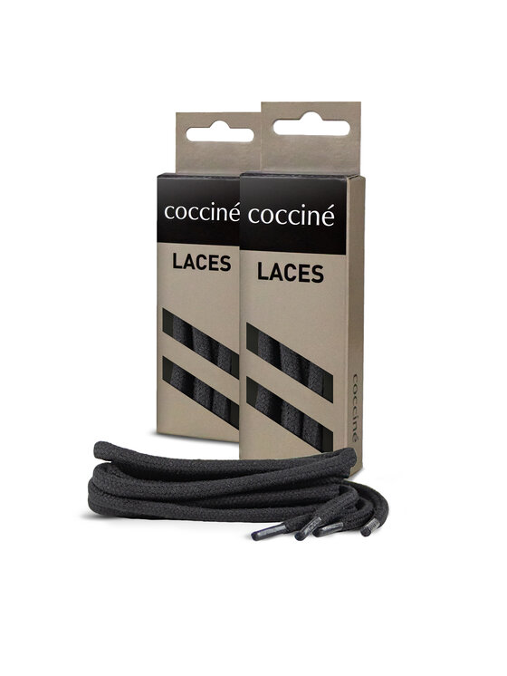 Coccine Šnúrky do topánok Coccine SZNUROWADŁA 90 cm F3 BAWEŁNIANE v.AZ Čierna