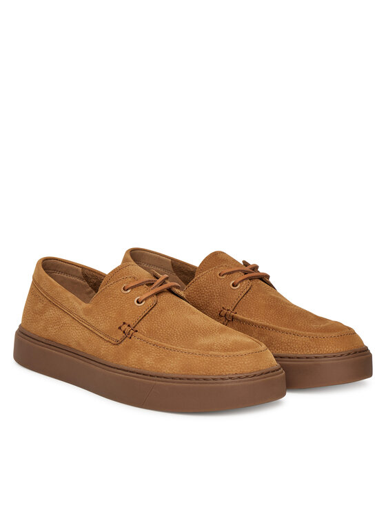Calvin Klein Zapatos hasta el tobillo Calvin Klein Hybrid Lace Up Boat Nu HM0HM01892 Marrón
