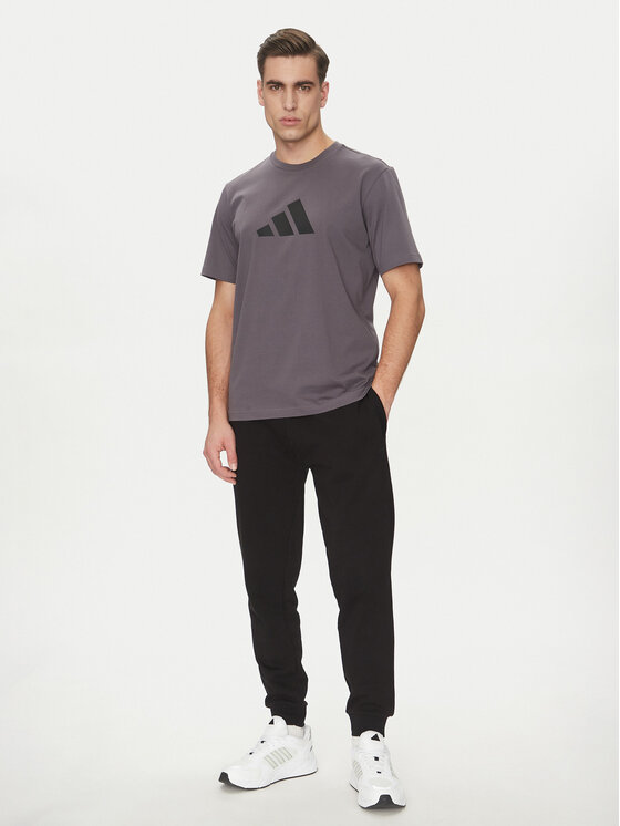 adidas adidas Футболка Future Icons 3 Bar Logo JD4921 Сірий Regular Fit