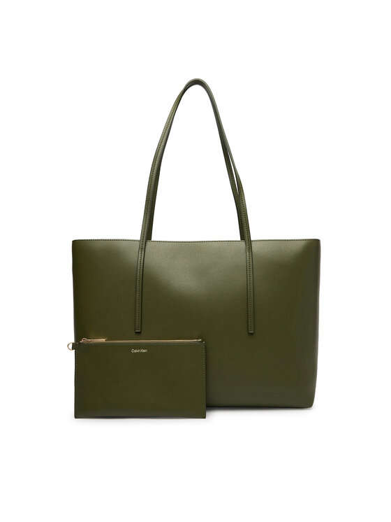Calvin Klein Geantă Calvin Klein Foil Logo Tote W/Pouch LV04F3274G Verde