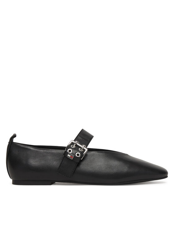 Tommy Jeans Μπαλαρίνες Tommy Jeans Tjw Ballerina Buckle EN0EN03019 Μαύρο
