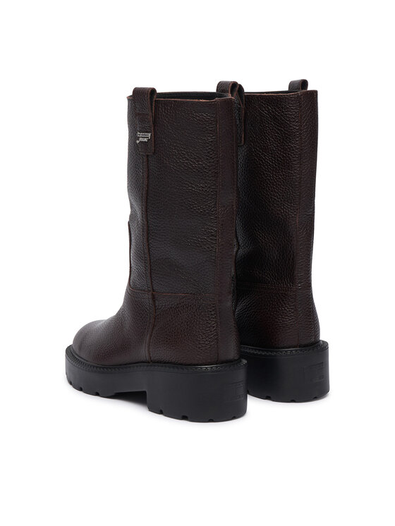 Tommy Jeans Kozačky Tommy Jeans Tjw Tubular Mid Boots EN0EN03111 Tmavě hnědá