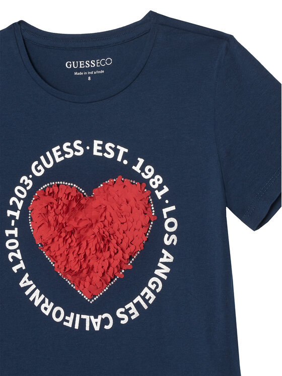 Guess Guess Футболка J6RI24 K6YW4 Cиній Regular Fit