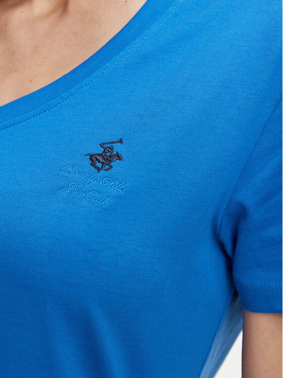Beverly Hills Polo Club Beverly Hills Polo Club Camiseta P-SS26W-TS516518 Azul Regular Fit