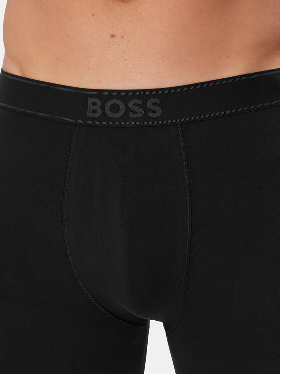 BOSS BOSS Calzoncillos largos Long John 365 Solid 50569369 Negro Slim Fit