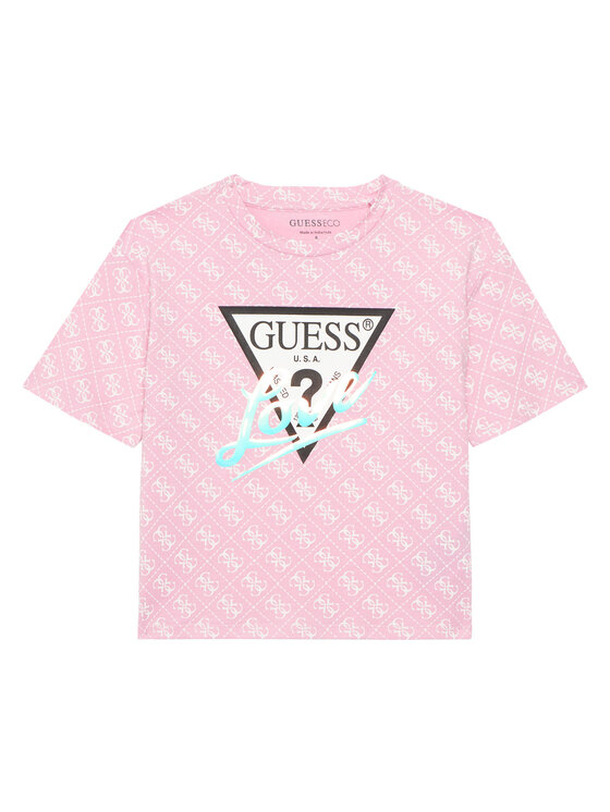 Guess Guess Футболка J6RI08 K6YW4 Рожевий Regular Fit