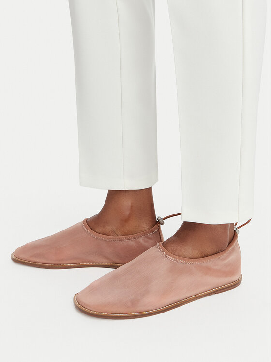 Calvin Klein Baleríny Calvin Klein Stretch Ballerina Shoe Spac Mesh HW0HW03041 Korálová
