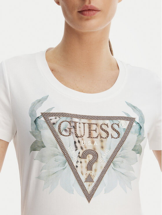 Guess Guess Camiseta W6GI12 K3027 Blanco Regular Fit