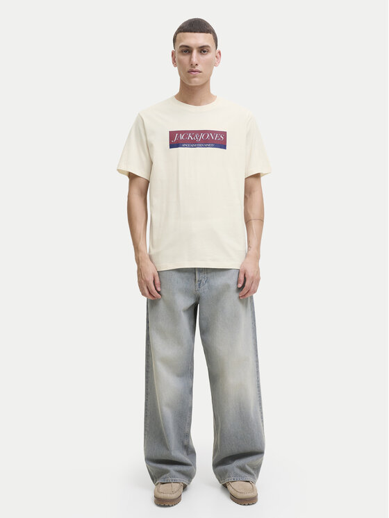 Jack & Jones Jack & Jones Camiseta Rinwood 12283628 Écru Regular Fit
