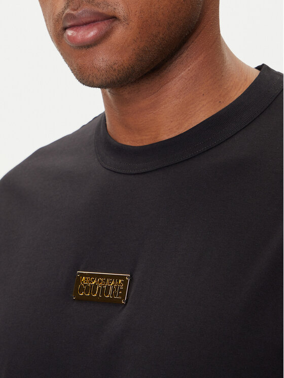Versace Jeans Couture Versace Jeans Couture Camiseta 79GAHT08 CJ00T Negro Regular Fit