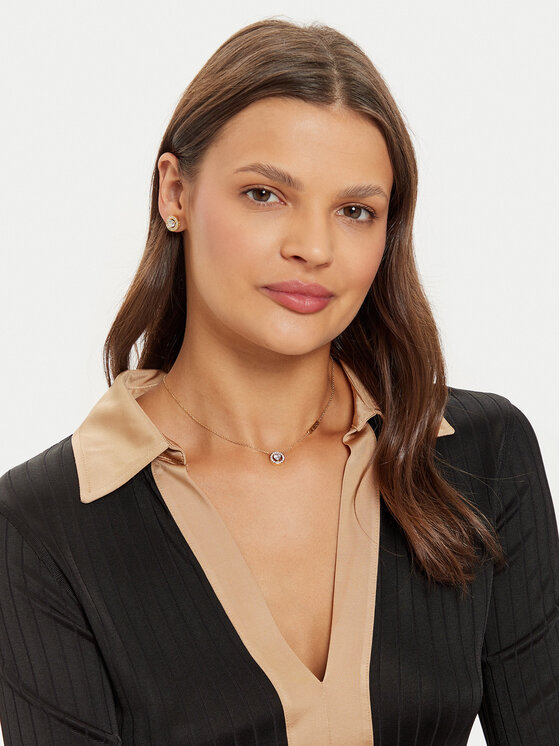 Guess Kaklarotas un auskaru komplekts Guess JUBS04 694JW Zelta