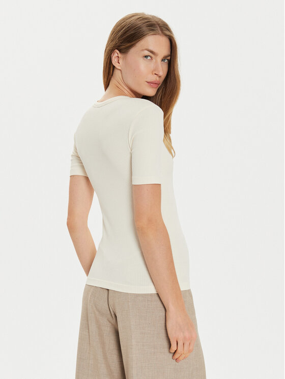 Tommy Hilfiger Tommy Hilfiger Marškinėliai WW0WW43918 Smėlio Slim Fit