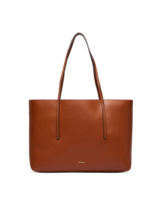 Calvin Klein Kabelka Calvin Klein Foil Logo Tote W/Pouch LV04F3274G Hnědá