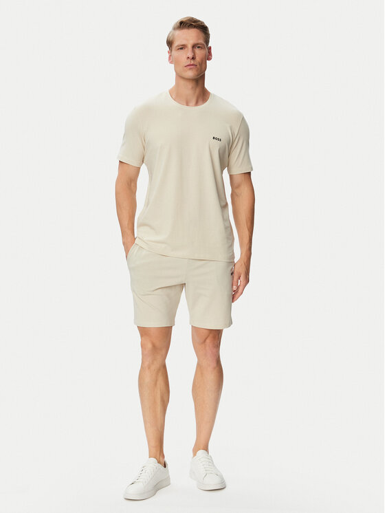 BOSS BOSS Camiseta Mix&Match 50515312 Crema Regular Fit