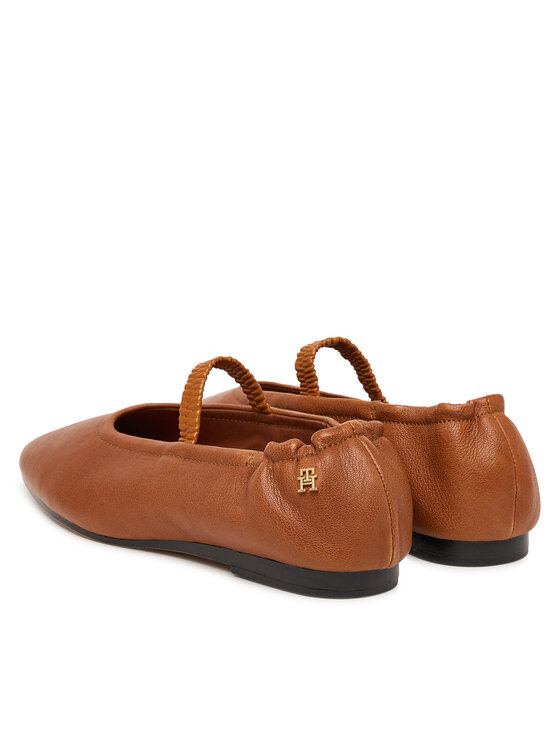 Tommy Hilfiger Balerinos Tommy Hilfiger Soft Leather Ellastic Ballerina FW0FW09245 Ruda