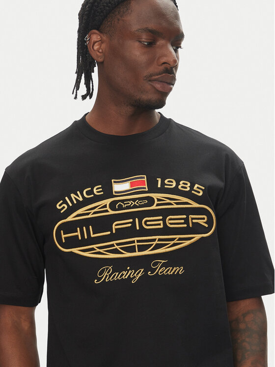 Tommy Hilfiger Tommy Hilfiger Majica F1 Movie MW0MW41390 Črna Regular Fit