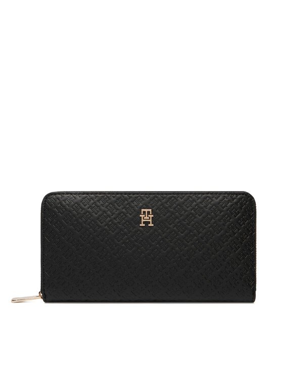 Tommy Hilfiger Portofel Tommy Hilfiger Th Icon Lrg Za Mono AW0AW18482 Negru