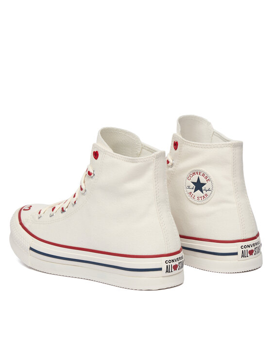 Converse Кеди Converse Chuck Taylor All Star Lift Platform Hearts A19062C Écru