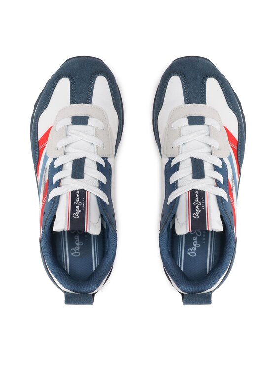 Pepe Jeans Снікерcи Pepe Jeans Foster Boy Print PBS30554 Голубий