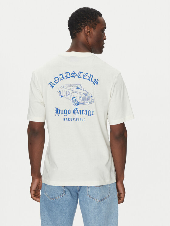 HUGO HUGO Футболка Natopu 50536104 Білий Regular Fit