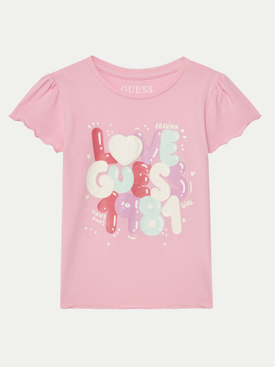 Guess Guess Футболка K5GI15K6YW4 Рожевий Regular Fit