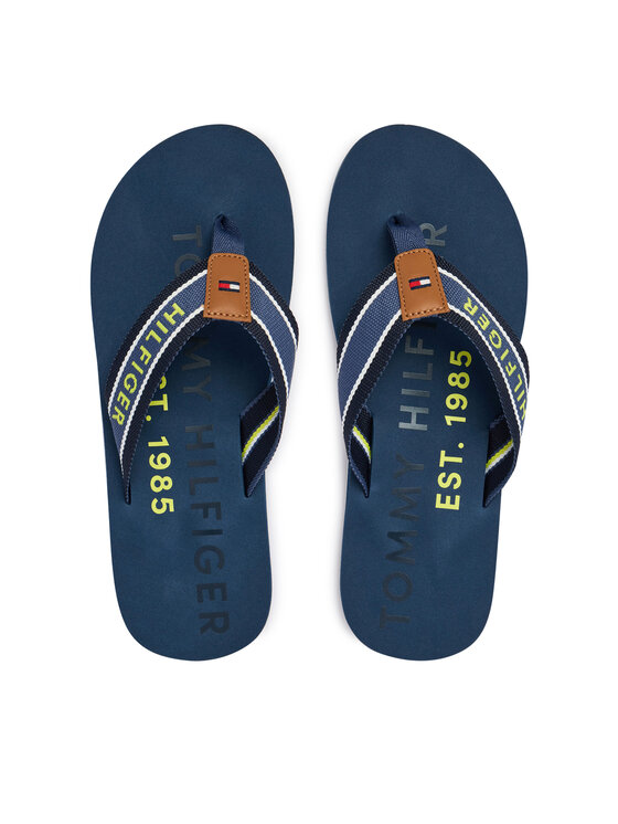 Tommy Hilfiger Japonki Tommy Hilfiger Sporty Hilfiger Beach Sandal FM0FM05805 Niebieski