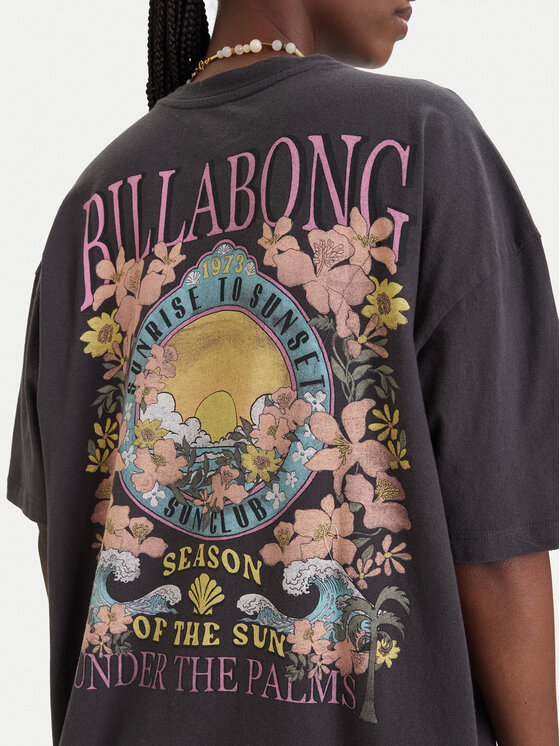 Billabong Billabong Camiseta Floral Rocker EBJZT00590 Negro Loose Fit