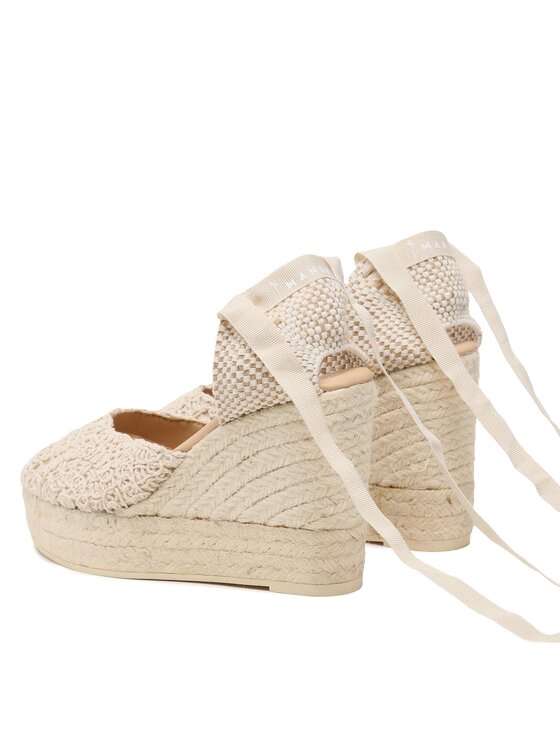 Manebi Espadrile Manebi Wedge Espadrilles G 4.3 WV Bej